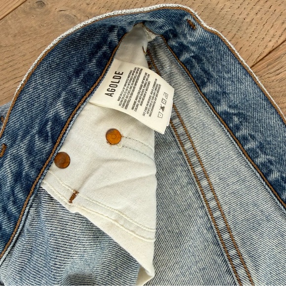 Agolde Light Blue Straight Leg Jeans - Picture 4 of 4